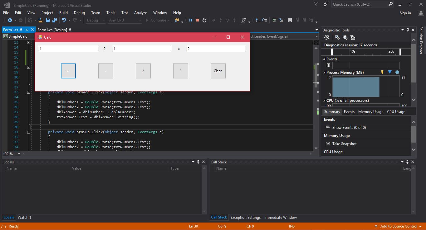 How to Create a Simple Calculator in Visual Studio 2017 – KSoftLabs